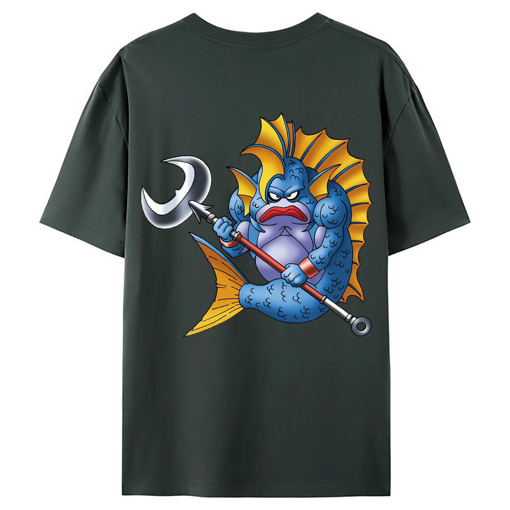 （画像用） ドラゴンクエスト Doragon Kuesuto Dragon Quest 綿100％ メンズ半袖Tシャツ（バックプリント） 通気性